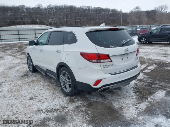 2017 Hyundai Santa Fe Limited Ultimate with VIN KM8SRDHF8HU207282, listed as a IAAI auction lot 41555970 with 120,456 mi miles. Bid and sale history available at carsss.com. Image 3.
