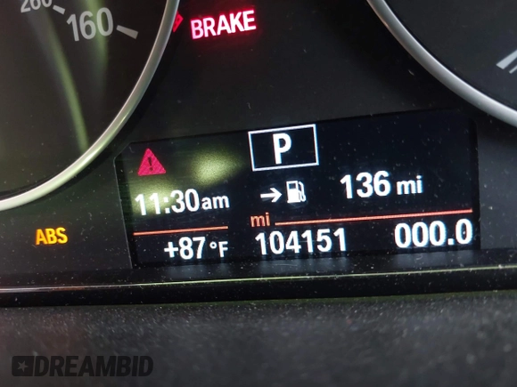 2014 BMW 3 Series 328i with VIN WBA3C1C5XEK107826, listed as a IAAI auction lot 42481701 with 104,151 mi miles and . Bid and sale history available at DreamBid. Image 15.