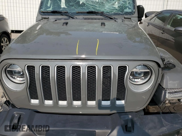 2020 Jeep Wrangler Unlimited Sahara with VIN 1C4HJXEM2LW337002, listed as a Copart auction lot 71056504 with 0 mi miles and Salvage Title. Bid and sale history available at carsss.com. Image 11.