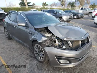 2014 Kia Optima SX Turbo with VIN 5XXGR4A63EG291596, listed as a IAAI auction lot 41385491 with 265,017 mi miles and . Bid and sale history available at DreamBid. Image 1.