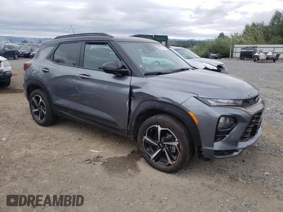 2021 Chevrolet TrailBlazer RS with VIN KL79MUSL7MB127958, listed as a Copart auction lot 60367193 with 20,622 mi miles. Bid and sale history available at carsss.com. Image 4.