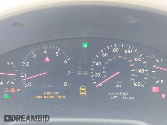 2003 Lexus LS 430 with VIN JTHBN30F330096029, listed as a IAAI auction lot 42266639 with 243,702 mi miles and . Bid and sale history available at DreamBid. Image 7.
