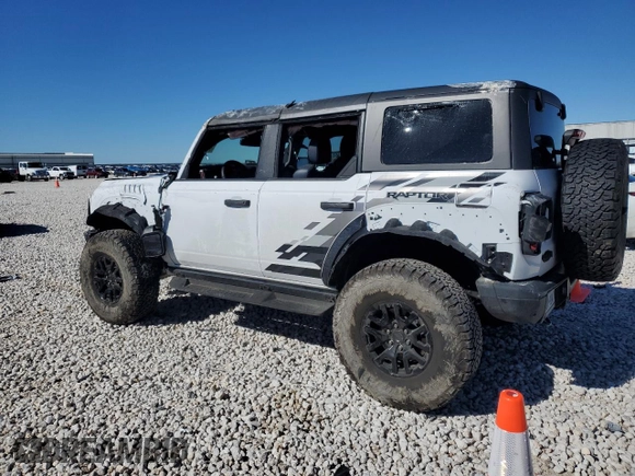 2023 Ford Bronco Raptor with VIN 1FMEE5JR5PLC05576, listed as a Copart auction lot 87668905 with 6,663 mi miles and Salvage Title. Bid and sale history available at carsss.com. Image 2.
