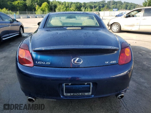 2002 Lexus SC 430 с VIN JTHFN48Y620021207, выставлен на аукционе Copart как лот 62510635 с пробегом 180 533 миль миль и На запчасти • Non repairable. История ставок и продаж доступна на DreamBid. Изображение 6.