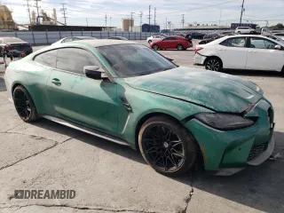 2023 BMW M4 Competition with VIN WBS33AZ03PCL91837, listed as a Copart auction lot 78553184 with 19,865 mi miles and Salvage Title. Bid and sale history available at carsss.com. Image 4.