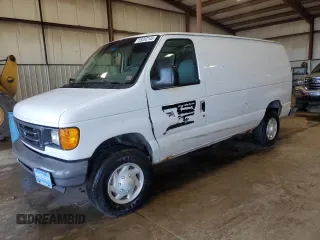 2007 Ford Econoline Cargo with VIN 1FTSE34L97DA52066, listed as a Copart auction lot 59203145 with 240,435 mi miles and Salvage title. Bid and sale history available at DreamBid. Image 1.
