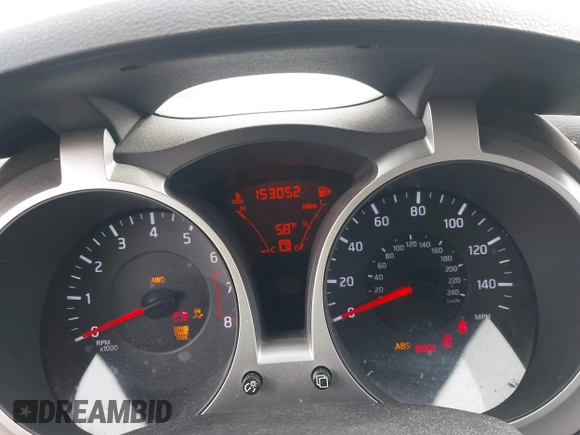 2013 Nissan Juke SV with VIN JN8AF5MV8DT217116, listed as a IAAI auction lot 41540269 with 153,052 mi miles. Bid and sale history available at carsss.com. Image 15.