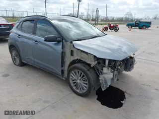 2018 Hyundai Kona SEL with VIN KM8K22AA7JU107493, listed as a IAAI auction lot 41823643 with 137,659 mi miles. Bid and sale history available at carsss.com. Image 1.