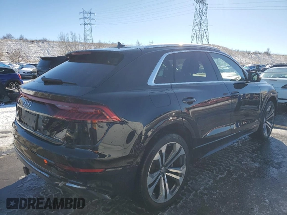 2019 Audi Q8 Prestige with VIN WA1CVAF11KD045541, listed as a Copart auction lot 87643435 with 62,807 mi miles and Salvage title. Bid and sale history available at DreamBid. Image 3.