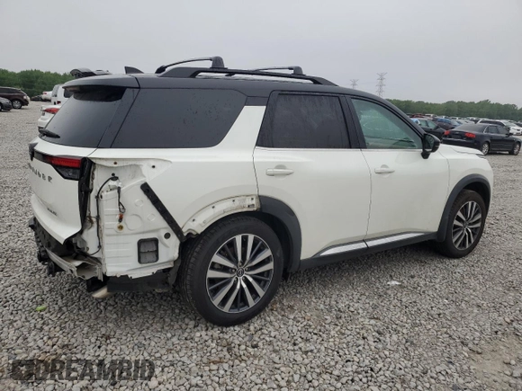 2022 Nissan Pathfinder Platinum z VIN 5N1DR3DH8NC206161, wystawiony jako Copart lot #53749485 z przebiegiem 54 429 mil mil oraz Szkoda całkowita • Salvage title. Historia ofert i sprzedaży dostępna na DreamBid. Obrazek 3.