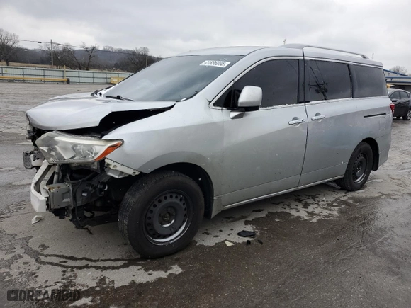 2014 Nissan Quest S with VIN JN8AE2KP0E9107035, listed as a Copart auction lot 41536095 with 197,785 mi miles and Salvage Title. Bid and sale history available at carsss.com. Image 1.