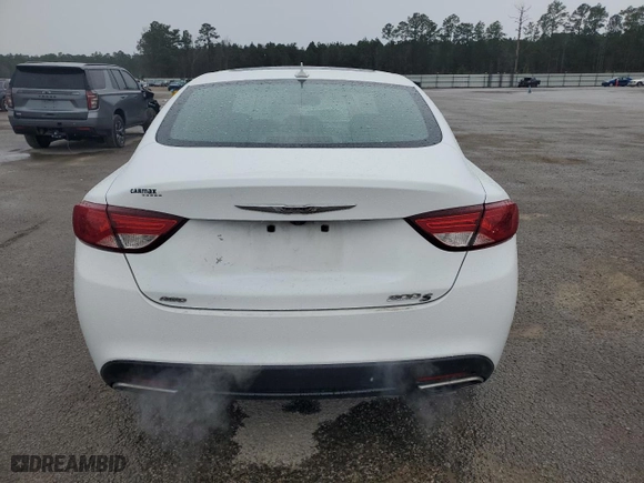 2015 Chrysler 200 S with VIN 1C3CCCDG1FN664935, listed as a Copart auction lot 46125455 with 115,293 mi miles and Salvage Title. Bid and sale history available at carsss.com. Image 6.