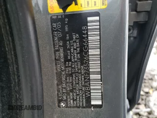 2006 BMW 5 Series 530xi with VIN WBANF73526CG66448, listed as a Copart auction lot 44556285 with 147,438 mi miles and Salvage Title. Bid and sale history available at DreamBid. Image 12.