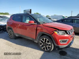 2018 Jeep Compass Limited with VIN 3C4NJDCB0JT144305, listed as a Copart auction lot 54834825 with 202,781 mi miles and Salvage title. Bid and sale history available at DreamBid. Image 4.