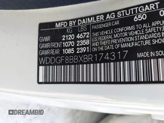 2011 Mercedes-Benz C with VIN WDDGF8BBXBR174317, listed as a IAAI auction lot 42116532 with 121,227 mi miles. Bid and sale history available at carsss.com. Image 9.