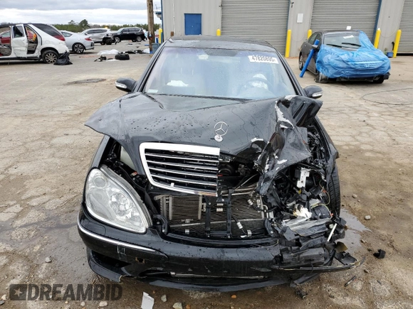 2004 Mercedes-Benz S 55 AMG with VIN WDBNG74J04A407814, listed as a Copart auction lot 47820895 with 57,096 mi miles and Salvage Title. Bid and sale history available at DreamBid. Image 5.