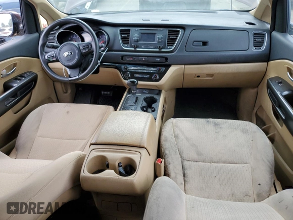 2016 Kia Sedona LX with VIN KNDMB5C17G6088744, listed as a Copart auction lot 43519815 with 130,727 mi miles and Clean Title. Bid and sale history available at carsss.com. Image 8.