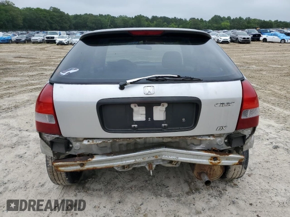 2000 Honda Civic DX z VIN 2HGEJ6443YH110889, wystawiony jako Copart lot #59706655 z przebiegiem 42 202 mil mil oraz Szkoda całkowita • Salvage title. Historia ofert i sprzedaży dostępna na DreamBid. Obrazek 6.
