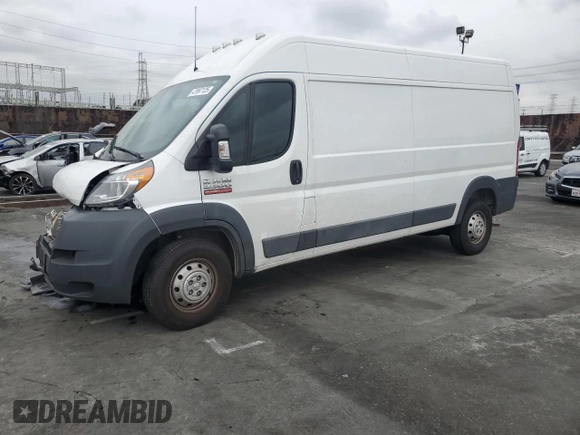 2017 Ram ProMaster Cargo with VIN 3C6TRVDG5HE550263, listed as a Copart auction lot 47997125 with 54,731 mi miles and Salvage Title. Bid and sale history available at carsss.com. Image 1.