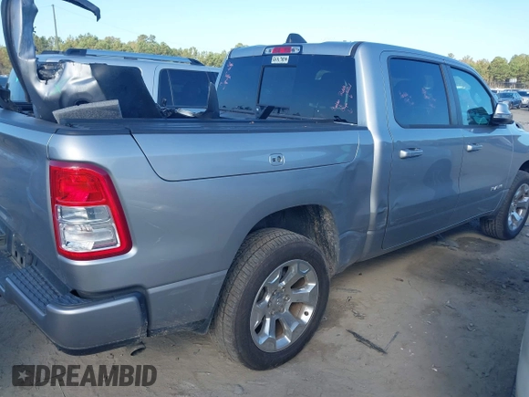 2019 Ram 1500 Big Horn with VIN 1C6RREFG9KN813705, listed as a IAAI auction lot 40697745 with 76,411 mi miles and . Bid and sale history available at DreamBid. Image 4.