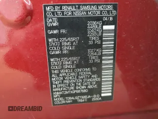 2016 Nissan Rogue SV with VIN KNMAT2MTXGP687680, listed as a Copart auction lot 49692535 with Not Provided miles and Salvage Title. Bid and sale history available at DreamBid. Image 14.