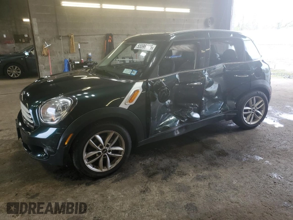 2014 MINI Countryman with VIN WMWZB3C58EWR37237, listed as a Copart auction lot 55596935 with 127,458 mi miles and Salvage Title. Bid and sale history available at DreamBid. Image 1.