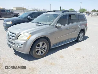 2008 Mercedes-Benz GL-Class 4.6L with VIN 4JGBF71E58A427377, listed as a IAAI auction lot 41867059 with 187,669 mi miles. Bid and sale history available at carsss.com. Image 2.