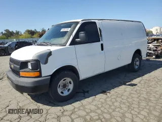 2010 Chevrolet Express Cargo Van with VIN 1GCZGFBA6A1171066, listed as a Copart auction lot 54843185 with 501,631 mi miles and Clean Title. Bid and sale history available at carsss.com. Image 1.