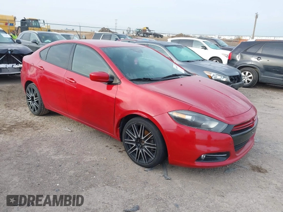 2013 Dodge Dart SXT with VIN 1C3CDFBA6DD208770, listed as a IAAI auction lot 41696977 with 161,820 mi miles. Bid and sale history available at carsss.com. Image 1.