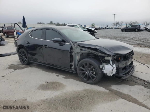 2021 Mazda Mazda3 Hatchback 2.5 Turbo with VIN JM1BPBJY0M1403285, listed as a Copart auction lot 46423185 with 40,737 mi miles and Salvage Title. Bid and sale history available at carsss.com. Image 4.