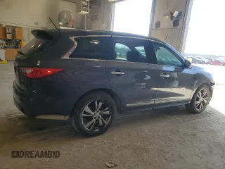 2013 Infiniti JX35 with VIN 5N1AL0MM7DC301244, listed as a Copart auction lot 47634945 with 116,533 mi miles and Salvage Title. Bid and sale history available at DreamBid. Image 3.