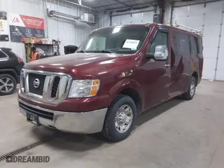 2012 Nissan NV SV with VIN 1N6BF0KY9CN114206, listed as a IAAI auction lot 41756053 with 173,886 mi miles. Bid and sale history available at carsss.com. Image 2.