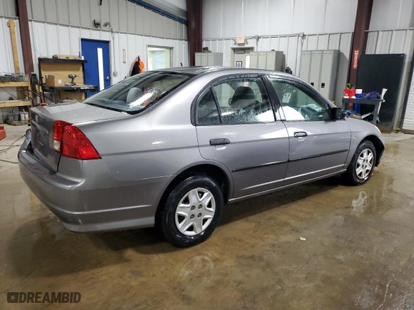 2005 Honda Civic Sdn VP with VIN 1HGES16395L017538, listed as a Copart auction lot 52503465 with 89,105 mi miles and Salvage Title. Bid and sale history available at carsss.com. Image 3.