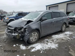 2014 Honda Odyssey LX with VIN 5FNRL5H26EB119925, listed as a Copart auction lot 45383145 with 178,620 mi miles and Salvage Title. Bid and sale history available at carsss.com. Image 1.
