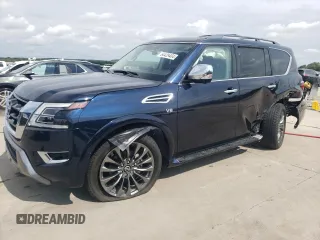 2021 Nissan Armada Platinum with VIN JN8AY2DA2M9372926, listed as a Copart auction lot 64429404 with 65,296 mi miles and Clean Title. Bid and sale history available at carsss.com. Image 1.