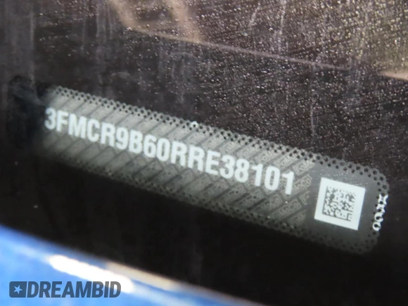 2024 Ford Bronco Sport Big Bend с VIN 3FMCR9B60RRE38101, выставлен на аукционе Copart как лот 58261325 с пробегом 42 168 миль миль и Списание • Salvage title. История ставок и продаж доступна на DreamBid. Изображение 10.