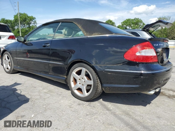 2009 Mercedes-Benz CLK 350 with VIN WDBTK56F99T107459, listed as a Copart auction lot 55199515 with 140,915 mi miles and Clean Title. Bid and sale history available at DreamBid. Image 2.