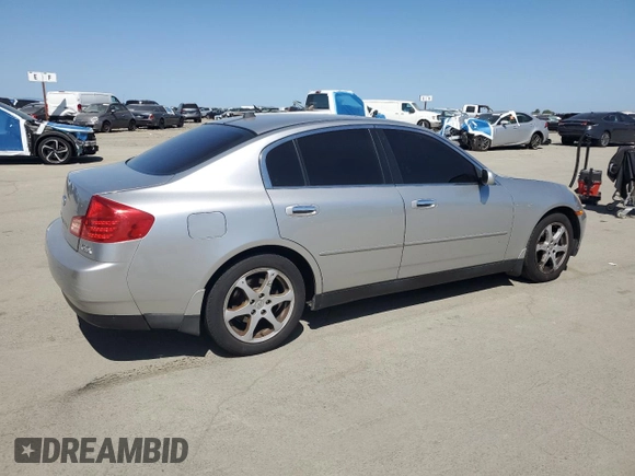 2004 Infiniti G35 w/Leather with VIN JNKCV51F84M704944, listed as a Copart auction lot 52236215 with 168,207 mi miles and Clean Title. Bid and sale history available at DreamBid. Image 3.