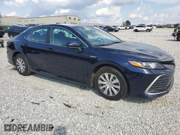2021 Toyota Camry Hybrid LE with VIN 4T1C31AK9MU557171, listed as a Copart auction lot 48637275 with 77,193 mi miles and Salvage Title. Bid and sale history available at carsss.com. Image 4.