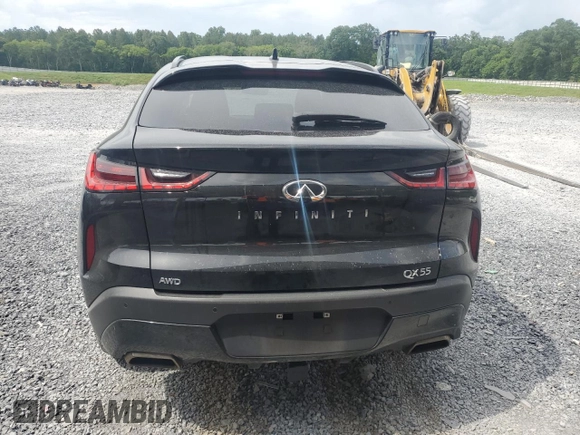 2024 Infiniti QX55 Luxe z VIN 3PCAJ5JR7RF111848, wystawiony jako Copart lot #60298415 z przebiegiem 32 458 mil mil oraz Szkoda całkowita • Salvage title. Historia ofert i sprzedaży dostępna na DreamBid. Obrazek 6.