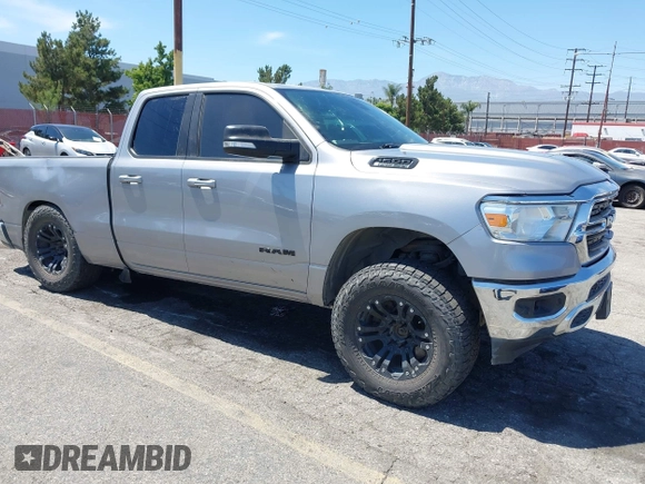 2021 Ram 1500 Big Horn with VIN 1C6SRFBT1MN622633, listed as a IAAI auction lot 42691343 with 122,007 mi miles and . Bid and sale history available at DreamBid. Image 1.
