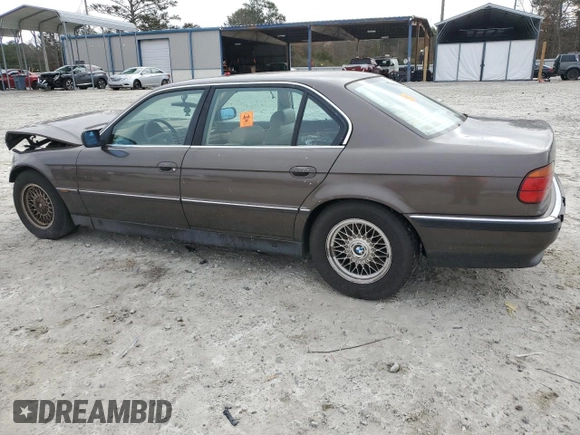 1997 BMW 7 Series 740il with VIN WBAGJ8325VDM01757, listed as a Copart auction lot 85734614 with 190,453 mi miles and Non Repairable. Bid and sale history available at carsss.com. Image 2.
