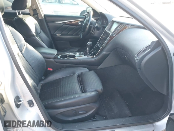 2015 Infiniti Q50 Premium with VIN JN1BV7AP8FM331816, listed as a IAAI auction lot 41760845 with 168,507 mi miles. Bid and sale history available at carsss.com. Image 5.