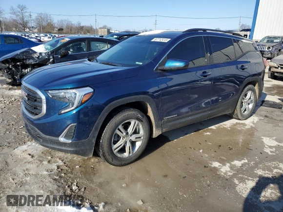 2020 GMC Terrain SLE with VIN 3GKALTEV4LL344105, listed as a Copart auction lot 87712415 with 73,079 mi miles and Salvage Title. Bid and sale history available at DreamBid. Image 1.