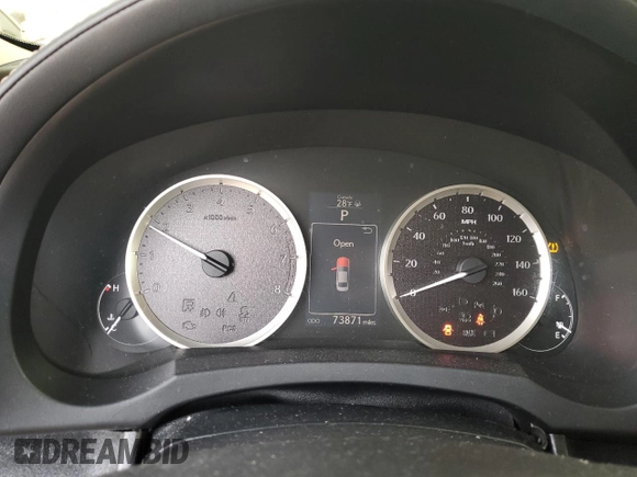 2015 Lexus IS 350 with VIN JTHCE1D24F5007057, listed as a Copart auction lot 41545335 with 73,871 mi miles and Salvage Title. Bid and sale history available at DreamBid. Image 9.