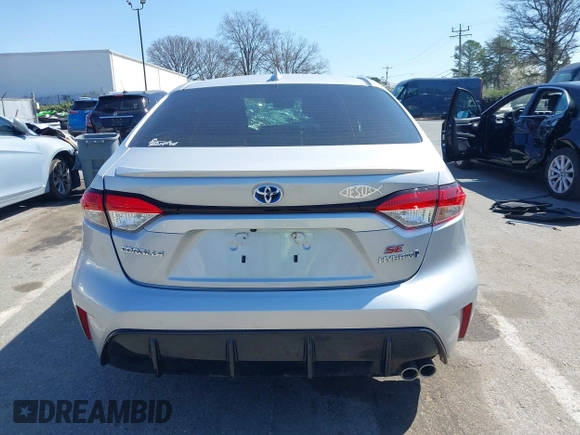 2023 Toyota Corolla Hybrid LE with VIN JTDBCMFE0P3009834, listed as a IAAI auction lot 41776305 with 35,222 mi miles. Bid and sale history available at carsss.com. Image 16.