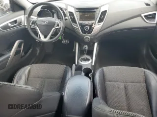 2013 Hyundai Veloster w/Red Int with VIN KMHTC6AD5DU094010, listed as a Copart auction lot 58048795 with 90,455 mi miles and Salvage title. Bid and sale history available at DreamBid. Image 8.