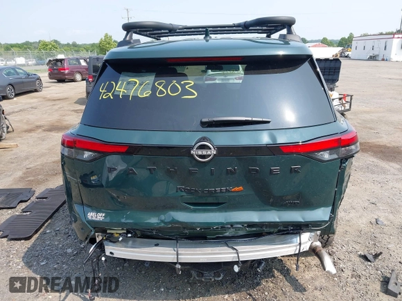 2025 Nissan Pathfinder Rock Creek with VIN 5N1DR3BD6SC239123, listed as a IAAI auction lot 42476803 with 637 mi miles and . Bid and sale history available at DreamBid. Image 17.