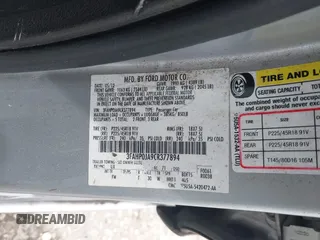 2012 Ford Fusion SEL with VIN 3FAHP0JA9CR377894, listed as a IAAI auction lot 42564367 with 166,540 mi miles and . Bid and sale history available at DreamBid. Image 9.