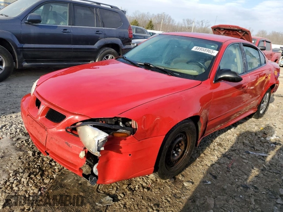 2005 Pontiac Grand Am SE with VIN 1G2NE52FX5M103243, listed as a Copart auction lot 88958965 with 293,238 mi miles and Salvage Title. Bid and sale history available at carsss.com. Image 1.